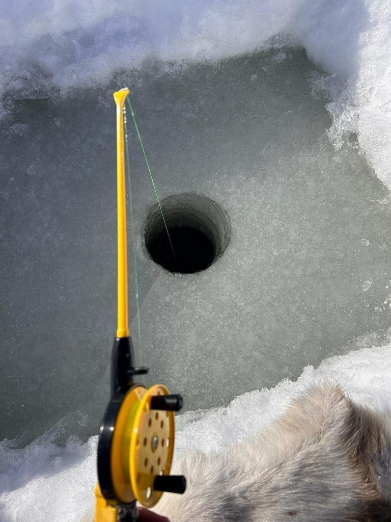 Pesca en el hielo en Laponia